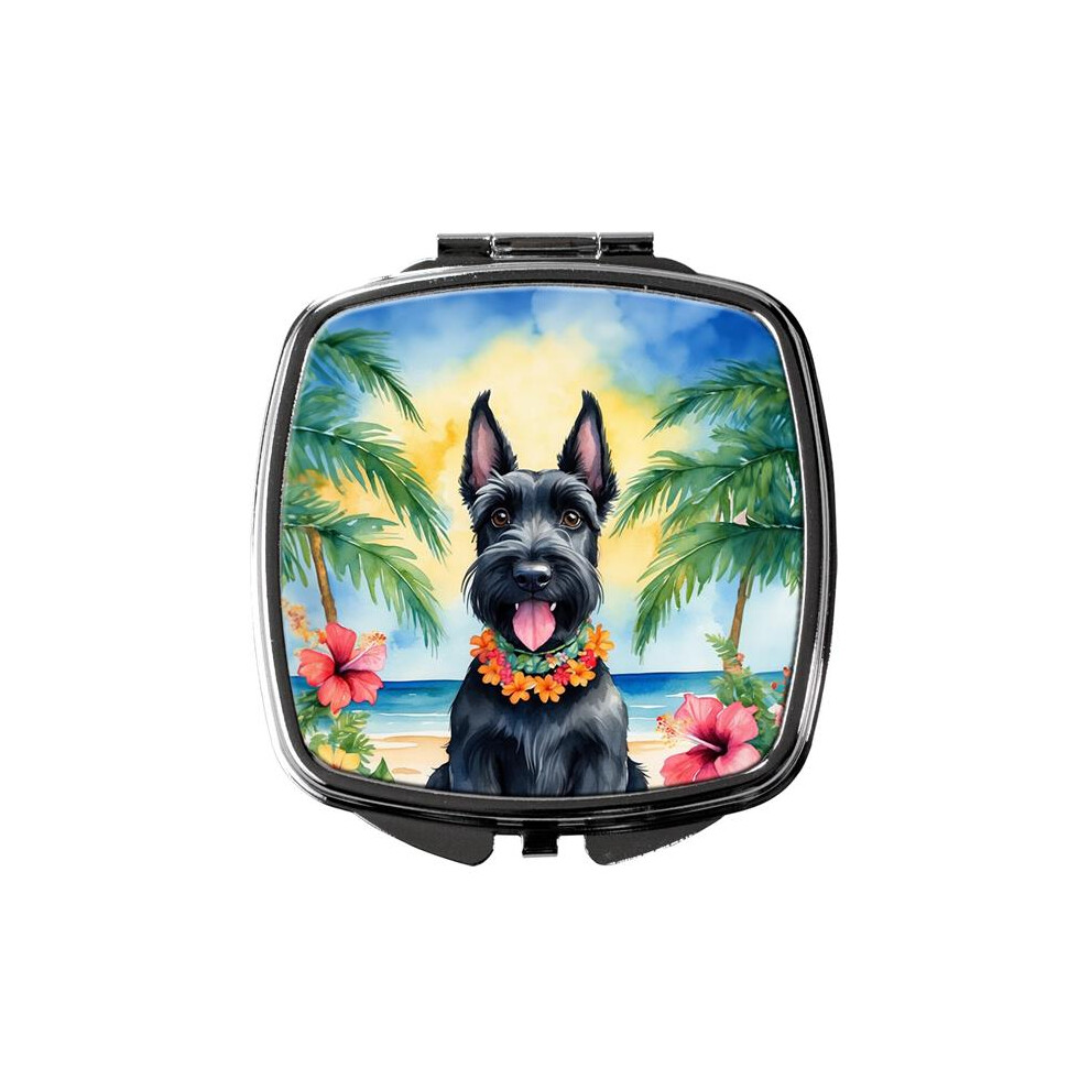 Carolines Treasures Dac6516scm 3 X 2.75 In. Scottish Terrier Luau Compact Mirror