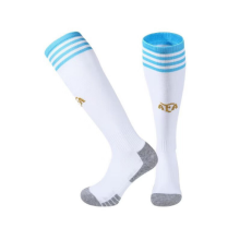 (Argentina Home, Kids(EU 30-36)) Junior Kids Football Training Activewear Socks Non-slip Knee High Grip Soccer Socks