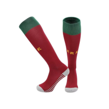 (Portugal Home, Kids(EU 30-36)) Junior Kids Football Training Activewear Socks Non-slip Knee High Grip Soccer Socks