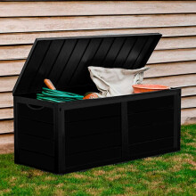 Neo 320 Litre Dark Grey Plastic Waterproof Outdoor Garden Plastic Storage Box Furniture