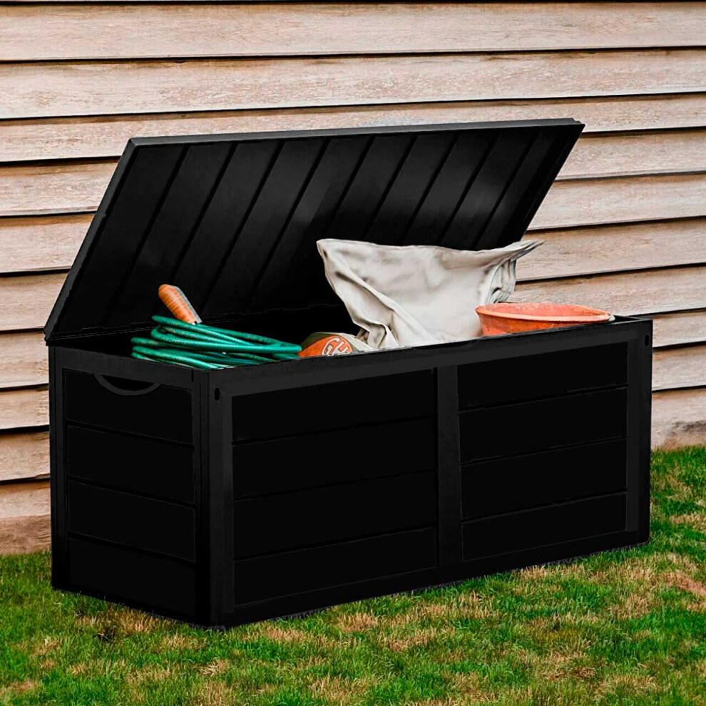 Neo 320 Litre Dark Grey Plastic Waterproof Outdoor Garden Plastic Storage Box Furniture