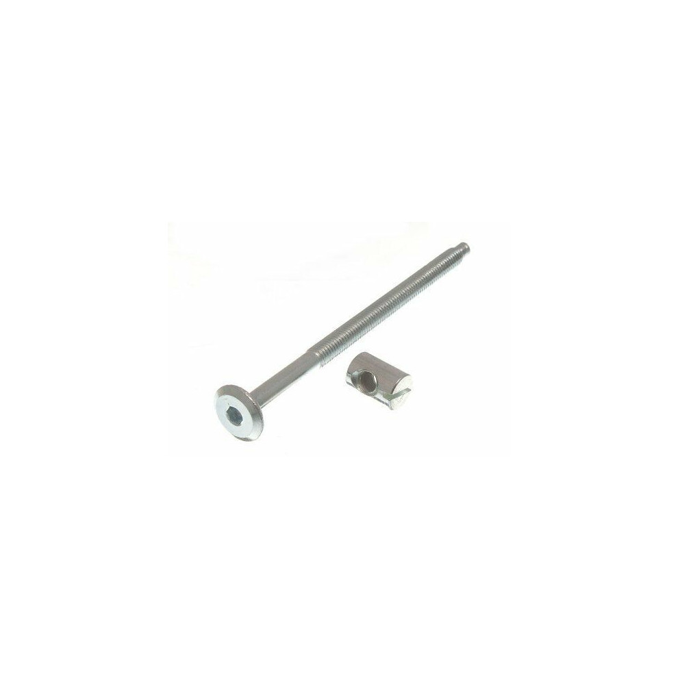 Furniture Cot Bed Bolt Allen Head With Barrel Nut 6Mm M6 X 100Mm Zp (Pack 10 ) 785971880645