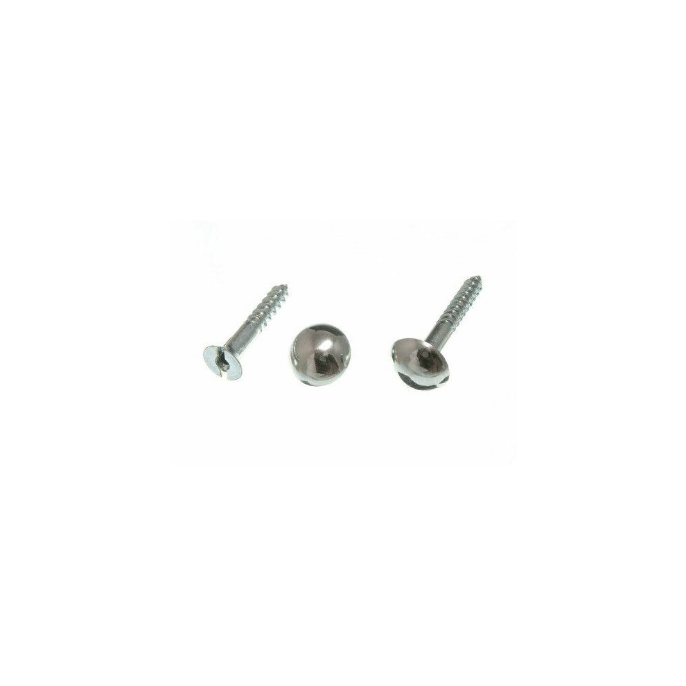 MIRROR SCREW AND DOME HEAD CHROME No. 8 X 32MM 1 1/4 INCH - pack of 10-image-OPC-PFF7VVK-NEW