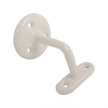Steel Handrail Bracket 2.5 Inch White Staircase Banister Disability Support
