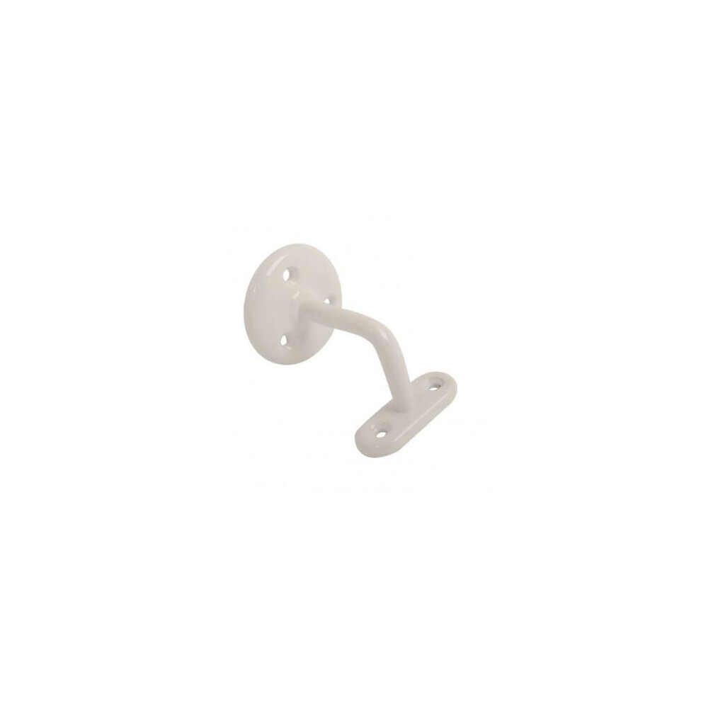 Steel Handrail Bracket 2.5 Inch White Staircase Banister Disability Support 5057670020727