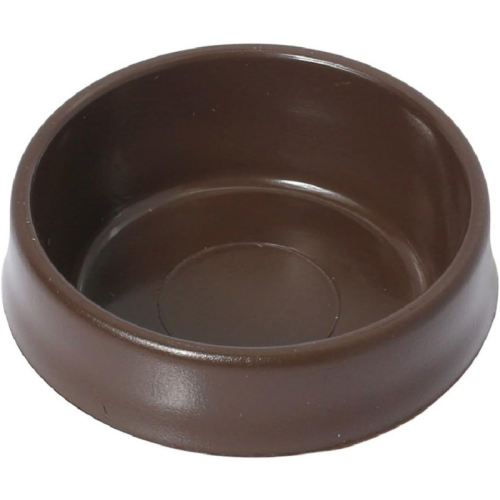4 X Brown Strong Plastic 50MM Castor Cups Floor Protectors 2