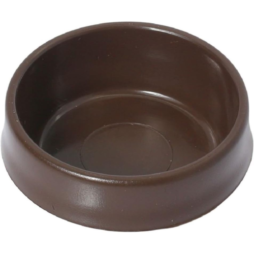 4 X Brown Strong Plastic 50MM Castor Cups Floor Protectors