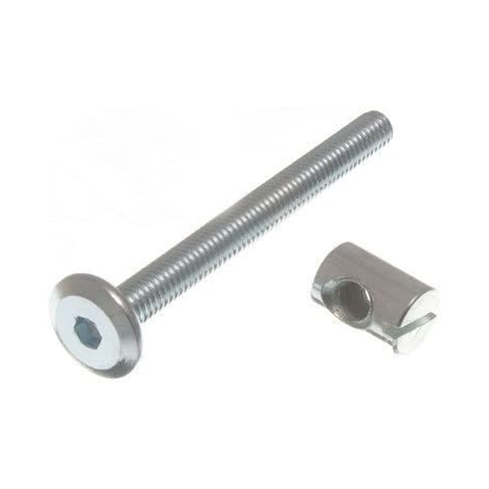 Onestopdiy.com 5 X Furniture Cot Bed Bolt Allen Head With Barrel Nut 6Mm M6 X 60 7426040291278