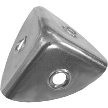 Case Corner Braces, 28mm, Chrome, with 3 Screws, Pack of 4