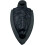 Covered Keyhole Escutcheon Black Antique Fleur-de-LYS Design 2