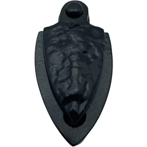 Covered Keyhole Escutcheon Black Antique Fleur-de-LYS Design 1