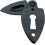 Covered Keyhole Escutcheon Black Antique Fleur-de-LYS Design 3