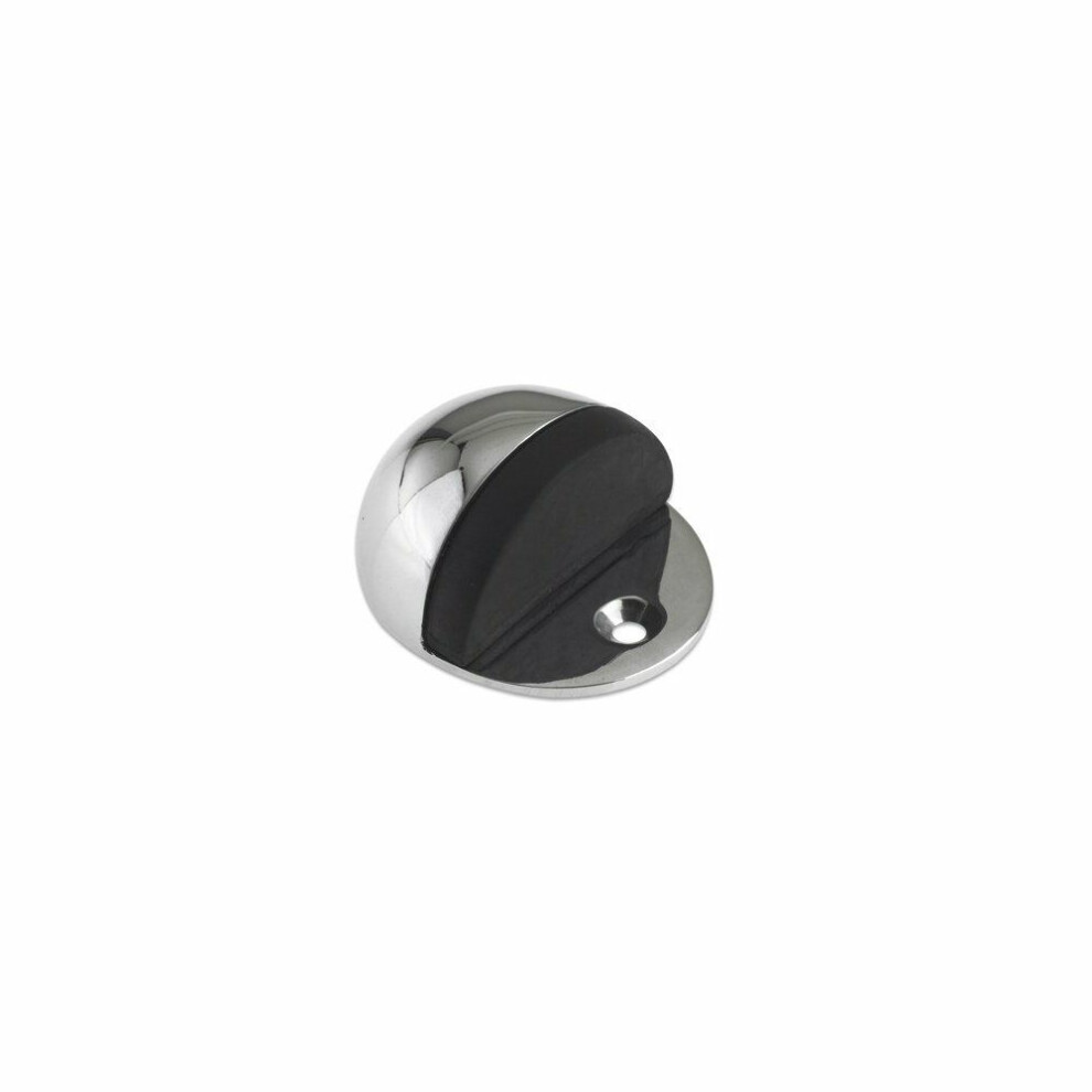Excel Hardware Door Stop - Oval / Half Moon Floor Mounted - Polished Chrome