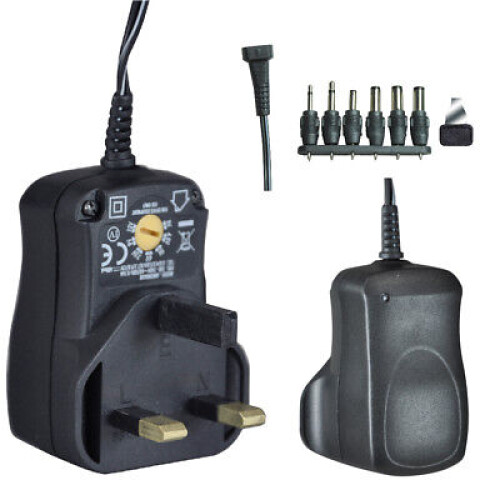 Multi-Voltage 600ma Regulated Switch Mode Power Supply UK Plug Pack Of 1