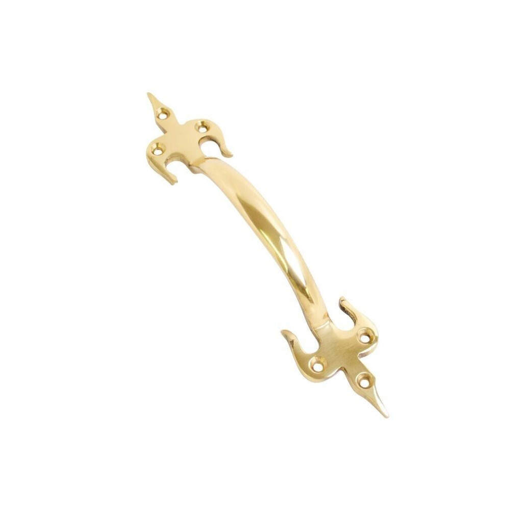 Fleur-De-Lys Pull Handle Solid Brass 7 Inche/178 Mm Large Cupboard Wardrobe Fdl 5052351031467
