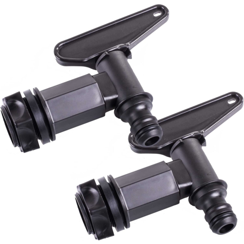 2 X 3/4" BSP Thread Water Butt Taps with Push on Fitting 1
