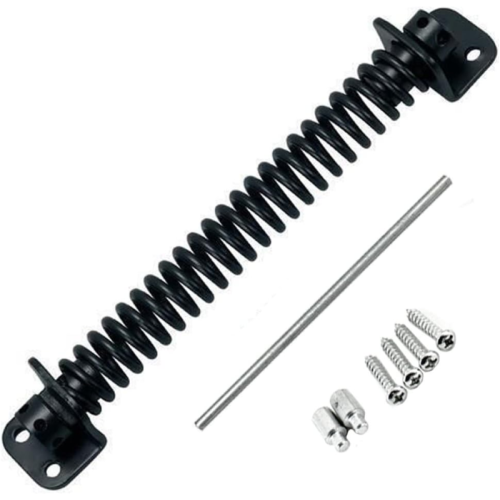 Securit Black Adjustable Spring Gate and Door Closer 250MM (10") - Black 1