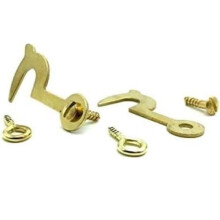 2 x Side Hooks & Eyes 35MM Cupboard Door Catch Box Dolls House Latch & Screws