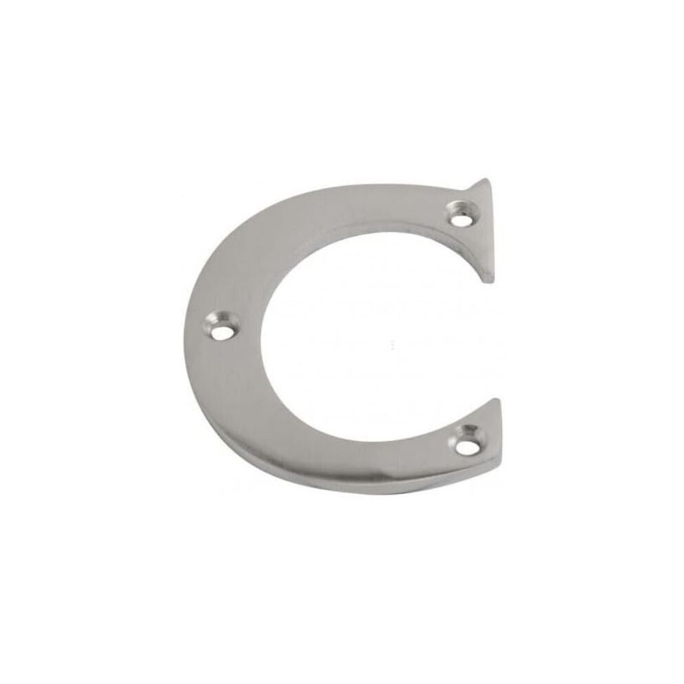 Letter 'C' 65Mm Inch Satin Chrome, Pack Of 1 5056040881258