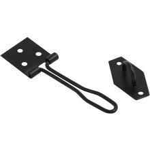 Hasp and Staple Wire 100mm x 25mm (4 x 1 Inch) Black, Pack of 100