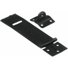 Safety Hasp and Staple Light 100mm (4 Inch) Black, Pack of 1