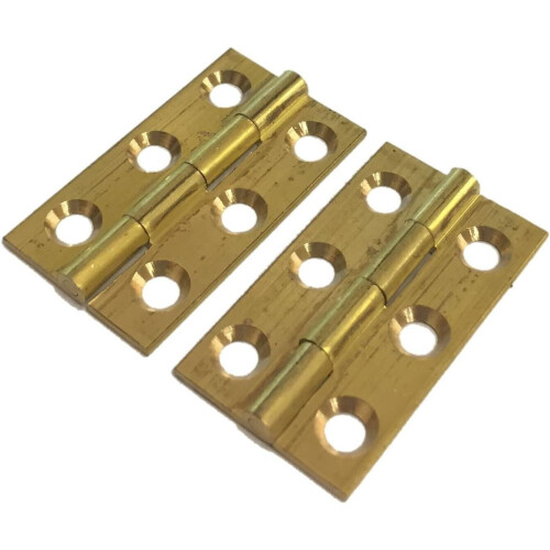 Butt Hinge 50mm x 28mm (2 x 1.1/8 Inch) Solid Brass (1 Pair)