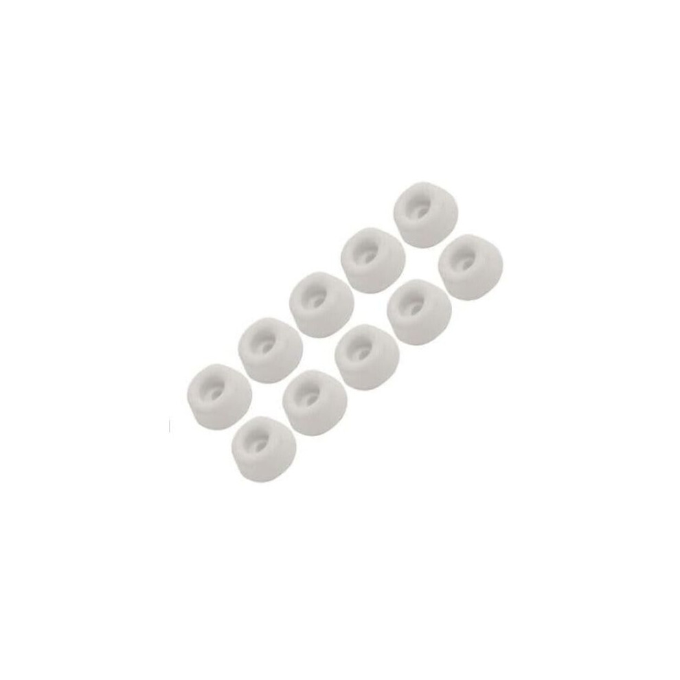 10 x White Rubber Toilet Seat 19mm Buffer Pads