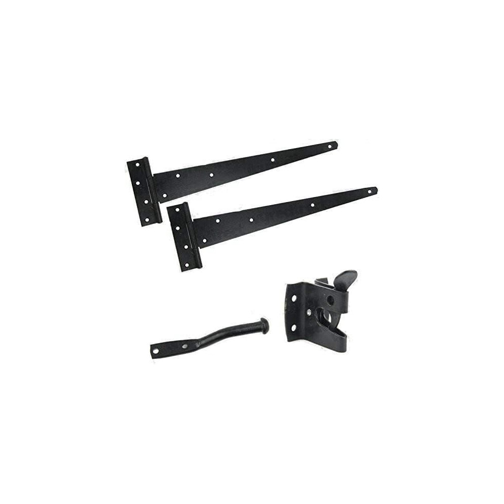 Ironmongery Gate Set Size: 300Mm X 2. Kit For Wooden Garden Gates.