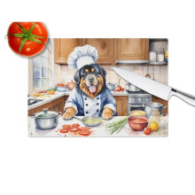 Carolines Treasures DAC6332LCB 15 x 12 in. Tibetan Mastiff The Chef Glass Cutting Board
