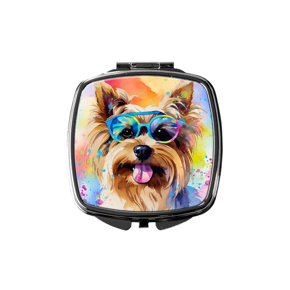 Carolines Treasures Dac2579scm 3 X 2.75 In. Yorkshire Terrier Hippie Dawg Compact Mirror