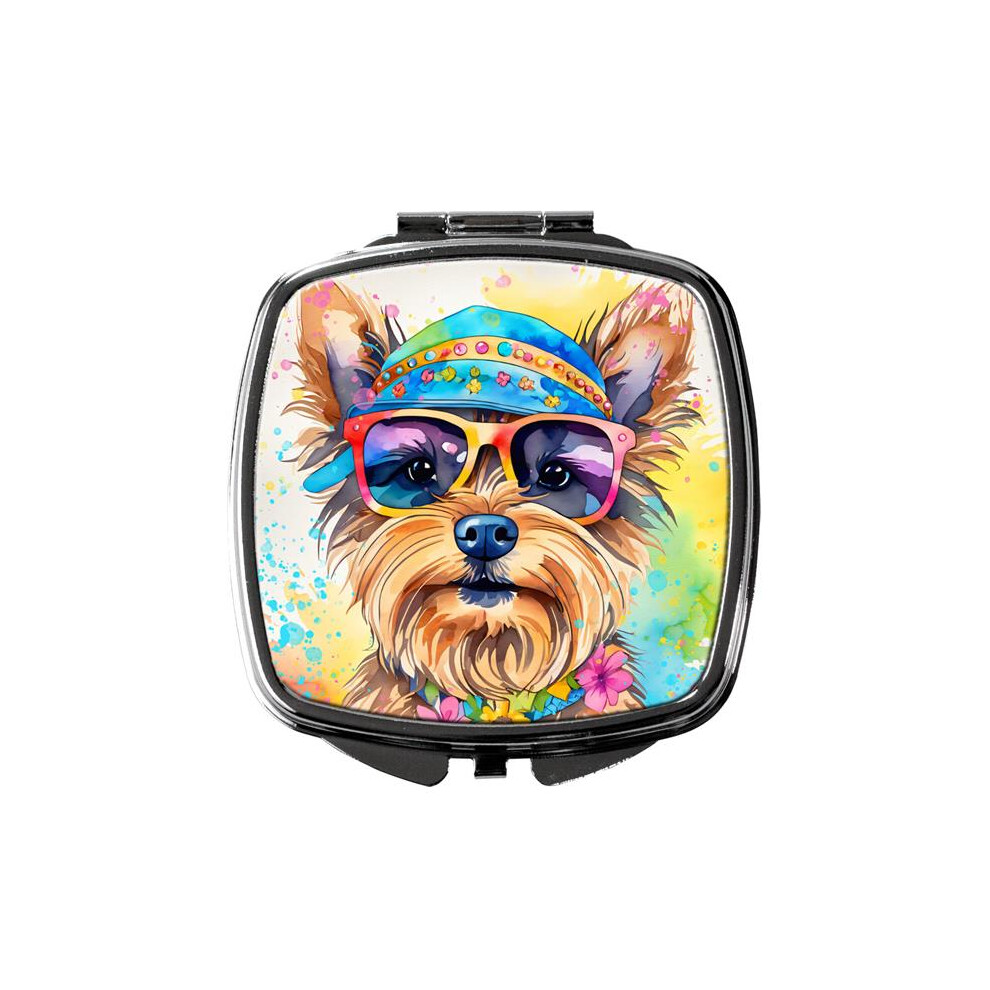 Carolines Treasures Dac2577scm 3 X 2.75 In. Yorkshire Terrier Hippie Dawg Compact Mirror