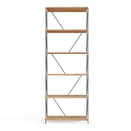 Timber Art Design UK Leyo 6 Tier Bookcase Tall Storage Shelving Unit for Home or Office 2