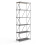 Timber Art Design UK Leyo Grey 6 Tier Bookcase Tall Storage Shelving Unit for Home / Office 2