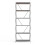 Timber Art Design UK Leyo Grey 6 Tier Bookcase Tall Storage Shelving Unit for Home / Office 3