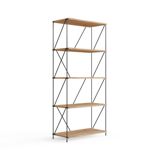 Timber Art Design UK Leylo 5 Tier Shelving Unit Modern Storage Display for Home or Office 1