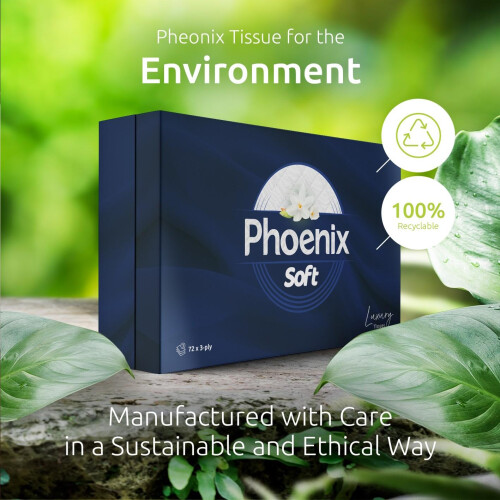 Phoenix Phoenix Soft Luxury Facial Tissues - Bulk Buy 24 Boxes