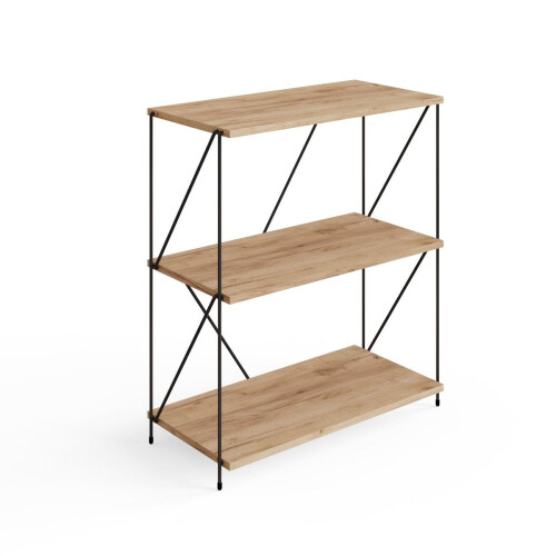 Timber Art Design UK Leyo 3 Tier Bookcase Modern Storage Shelving Unit for Home or Office 1