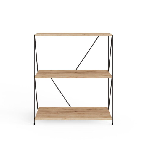 Timber Art Design UK Leyo 3 Tier Bookcase Modern Storage Shelving Unit for Home or Office 2