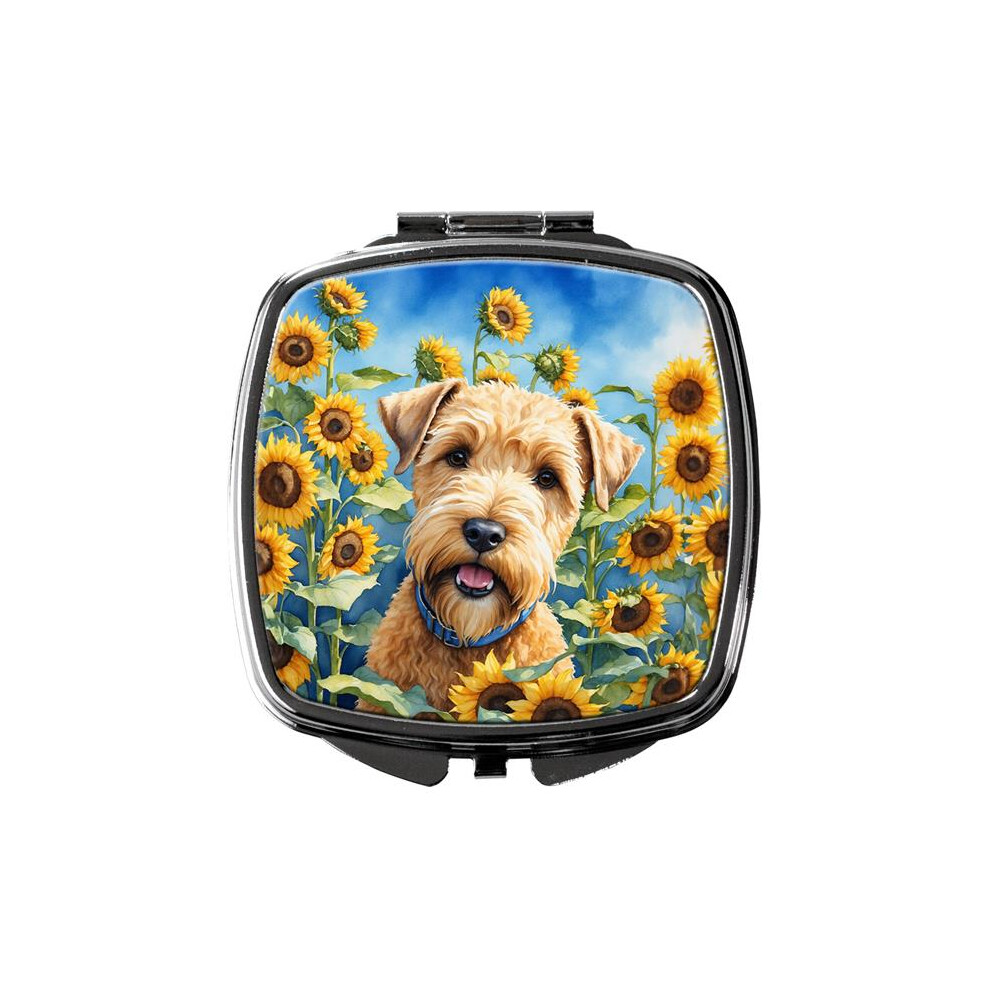 Carolines Treasures Dac6175scm 3 X 2.75 In. Wheaten Terrier In Sunflowers Compact Mirror