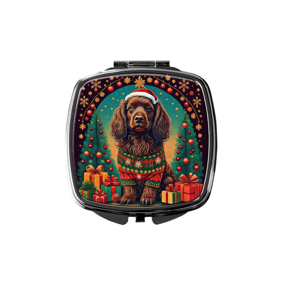Carolines Treasures Dac1107scm 3 X 2.75 In. Boykin Spaniel Christmas Compact Mirror