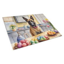 Carolines Treasures DAC6757LCB 15 x 12 in. Decorating Easter Belgian Malinois Glass Cutting Board