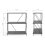 Timber Art Design UK Leyo Grey 3 Tier Bookcase Modern Storage Shelving for Home or Office 6