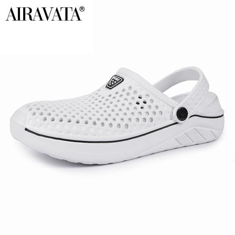 (white, 38) Men Women Slippers Outdoor Sandals Home Garden Comfy Clogs Beach Shoes Water Shoes
