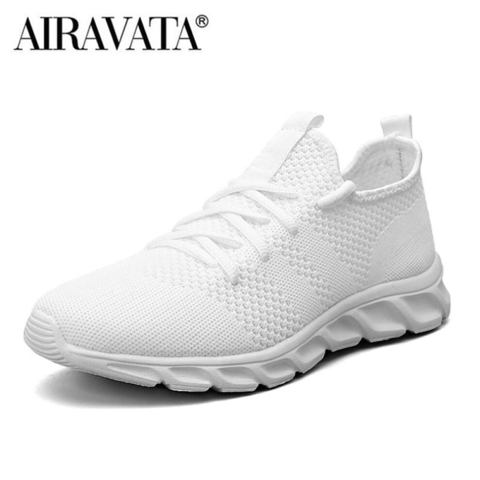 (white, 44) Men&apos;s Shoes Sneakers Breathable Flats Sport Footwear Man Women Couple Shoes