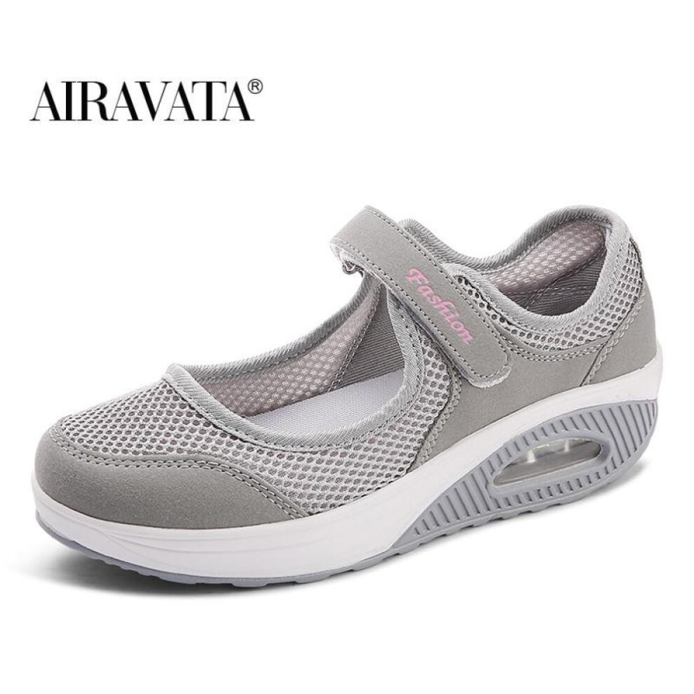 (grey, 40) Women&apos;s Sneakers Lightweight Outdoor Breathable Mesh Sport Beach Shoes