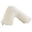 ( White) Duck Feather Filling Cotton Casing V Shape Pillow 1