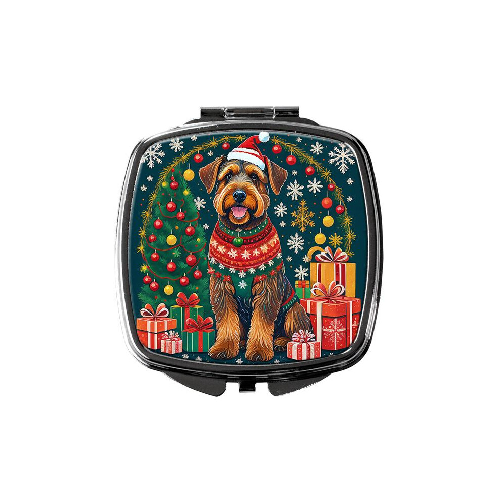 Carolines Treasures Dac1084scm 3 X 2.75 In. Airedale Terrier Christmas Compact Mirror