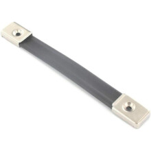 2 X 175mm Nickel Plated Flat Black Plastic Replacement Case Handle