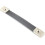 2 X 175mm Nickel Plated Flat Black Plastic Replacement Case Handle 1