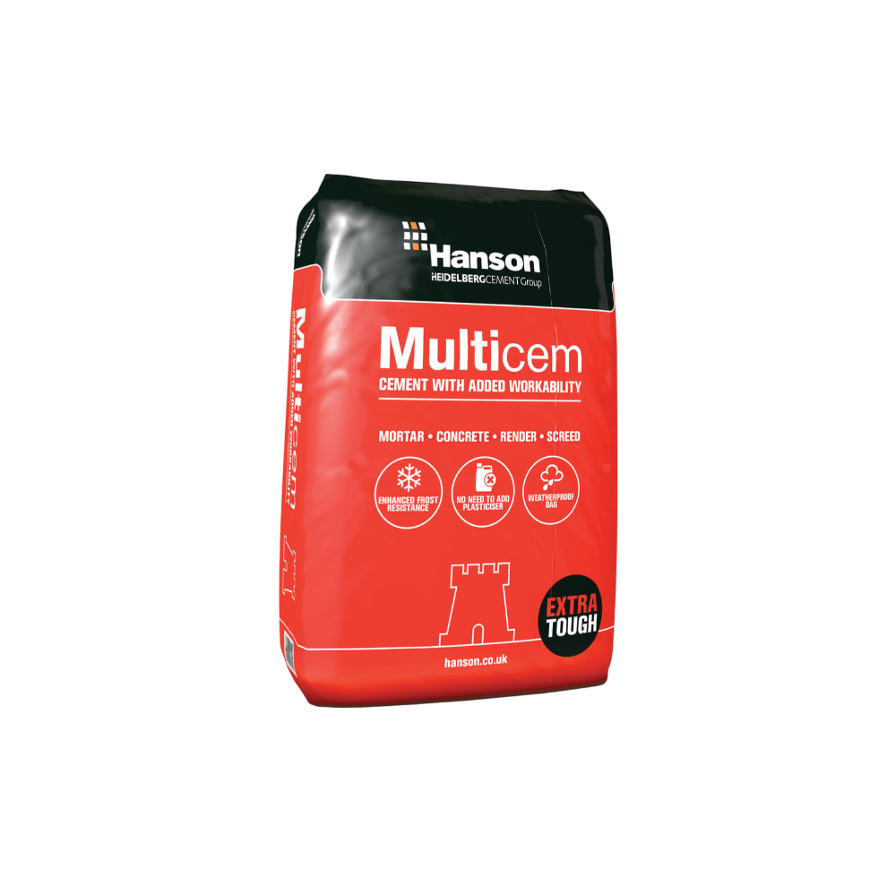 Hanson Multicem Cement - Plastic Bag 25kg